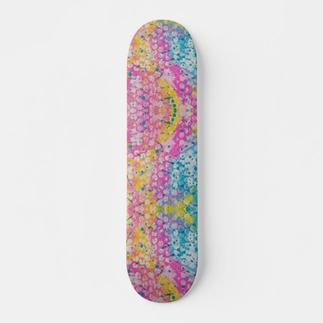 Abstraktes mehrfarbiges Design Skateboard (Vorne)
