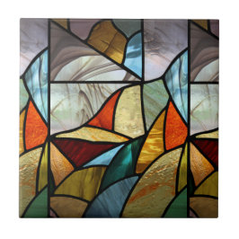 Abstraktes mehrfarbiges Glas Fliese