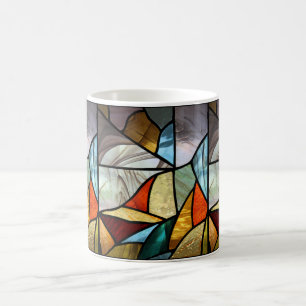 Abstraktes mehrfarbiges Glas Kaffeetasse