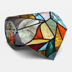 Abstraktes mehrfarbiges Glas Krawatte