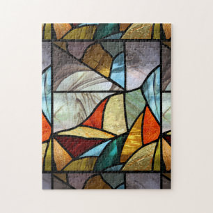 Abstraktes mehrfarbiges Glas Puzzle