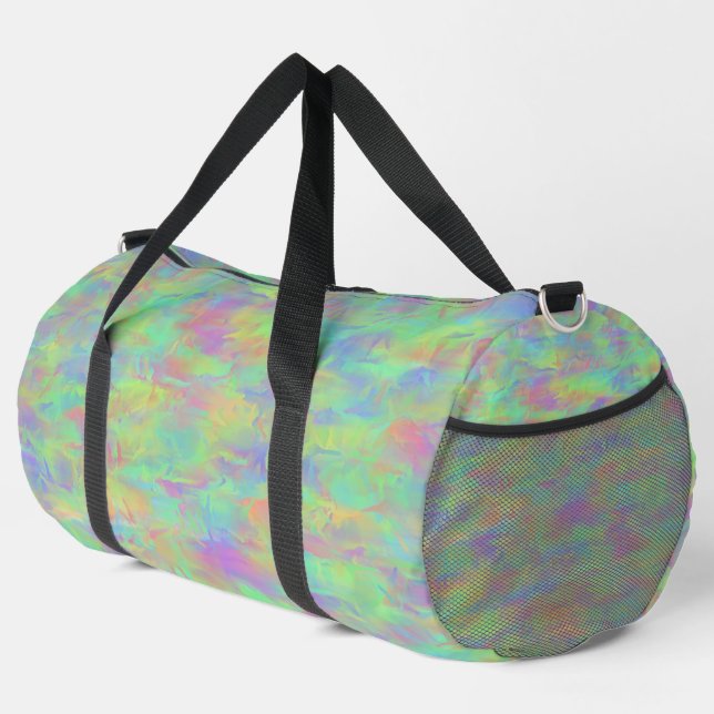 Abstraktes mehrfarbiges Muster Duffle Bag (Rechte Ecke)