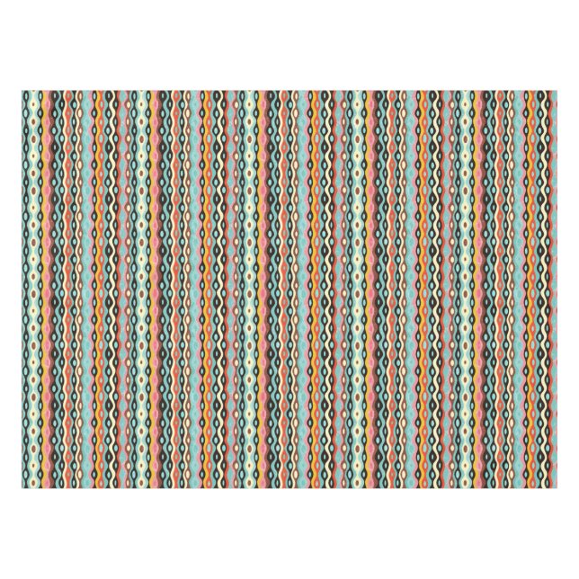 Abstraktes mehrfarbiges Muster Tischdecke (Vorderseite (Horizontal))