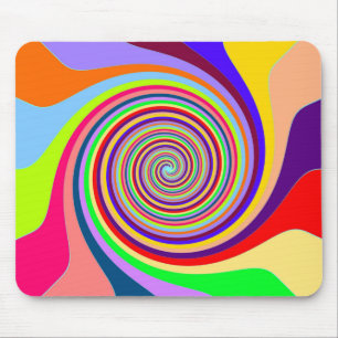 Abstraktes mehrfarbiges Wirbel-Mauspad Mousepad