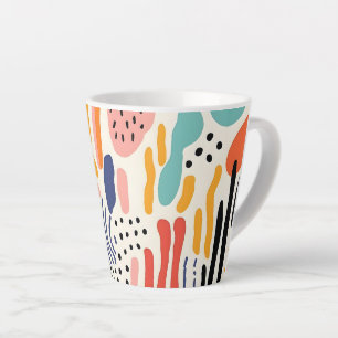 Abstraktes Memphis-Organisches-Formen-Muster Milchtasse