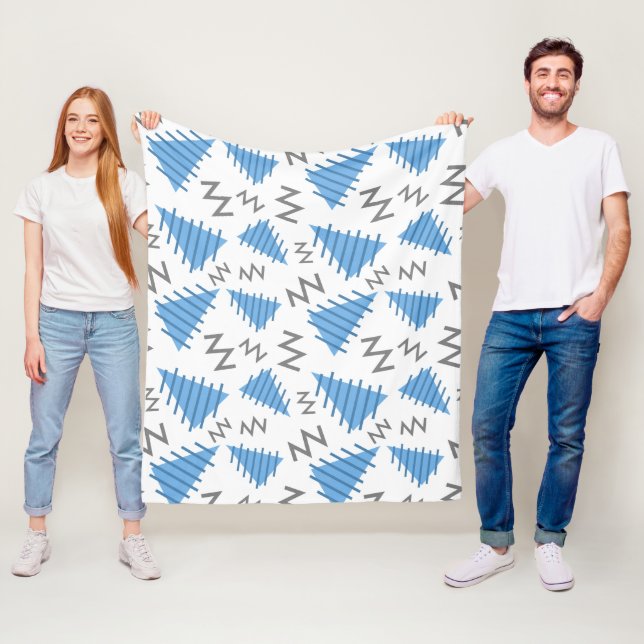 Abstraktes Memphis Pattern Fleece Decke (Beispiel)