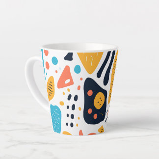 Abstraktes Memphis-Stil-Organische-Formen-Muster Milchtasse