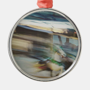 Abstraktes Mergo Round Horse Silbernes Ornament