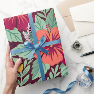 Abstraktes Mexikanisches Hibiskusgarten-Geschenkpa Geschenkpapier