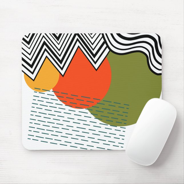 Abstraktes Mid-Century Modern  Mousepad (Mit Mouse)