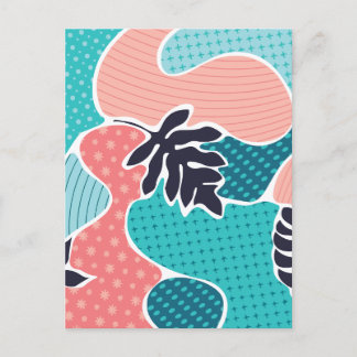 Abstraktes Mindestblatt Feiertagspostkarte