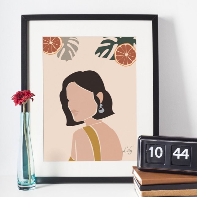 Abstraktes Minimal Boho Chic Art Poster (Von Creator hochgeladen)