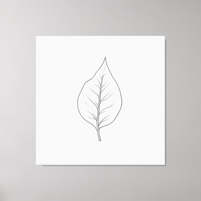 Abstraktes Minimalistisches Leaf Leinwanddruck (Vorderseite)