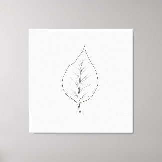 Abstraktes Minimalistisches Leaf Leinwanddruck