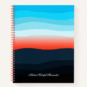 Abstraktes Minimalistisches SpiralNotebook Notizbuch