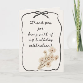 Abstraktes mit Vintage-Blumen Dankeskarte