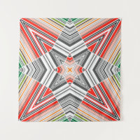 Abstraktes, mit Zierleisten ausgekleidetes, gestre