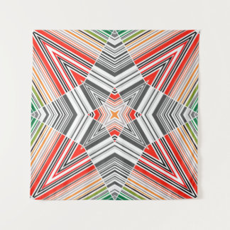 Abstraktes, mit Zierleisten ausgekleidetes, gestre Wandteppich