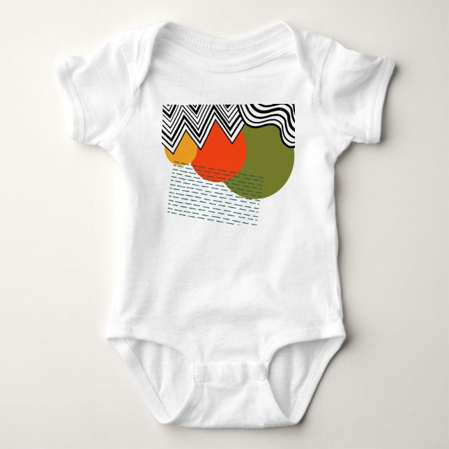 Abstraktes Mittelalter Moderne Baby Strampler (Vorderseite)
