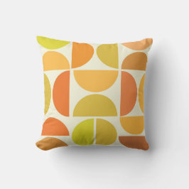 Abstraktes Mittelalter moderne Kreisen orange gelb Kissen