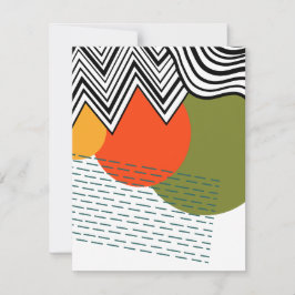 Abstraktes Mittelalter Moderne Mitteilungskarte