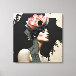 Abstraktes Modeportrait Leinwanddruck