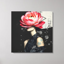 Abstraktes Modeportrait Leinwanddruck