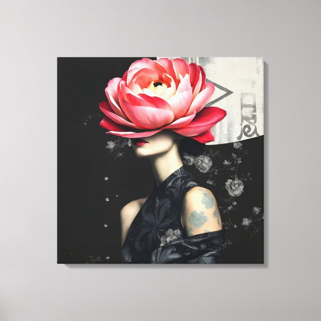 Abstraktes Modeportrait Leinwanddruck (Vorderseite)