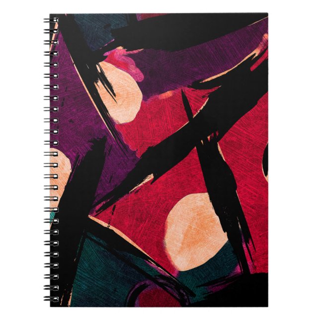 Abstraktes modernes Acrylgemälde Fragment. Colorfu Notizblock (Vorderseite)