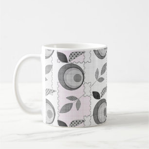 Abstraktes, modernes Apfelfruchtmuster geometrisch Kaffeetasse