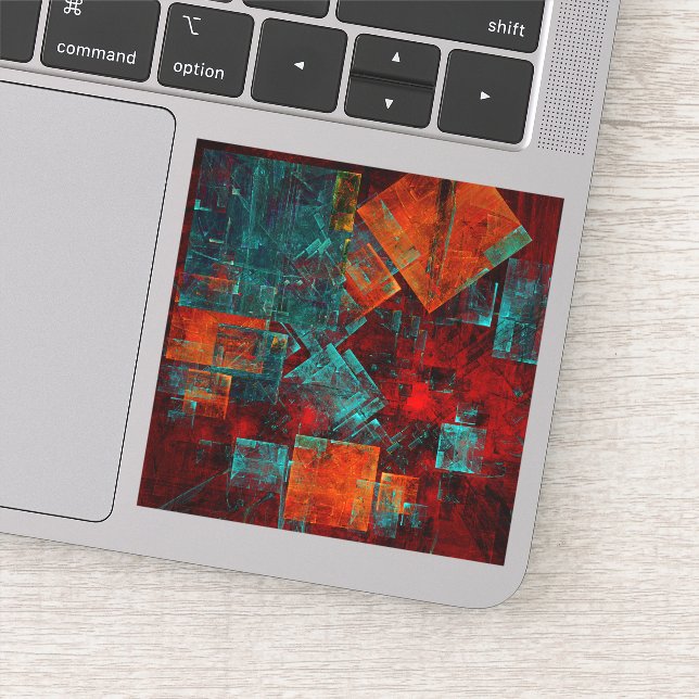 Abstraktes, modernes, Cooles künstlerisches Muster Aufkleber (Detail)