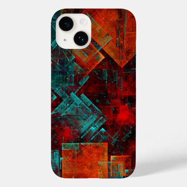 Abstraktes, modernes, Cooles künstlerisches Muster Case-Mate iPhone Hülle (Rückseite)