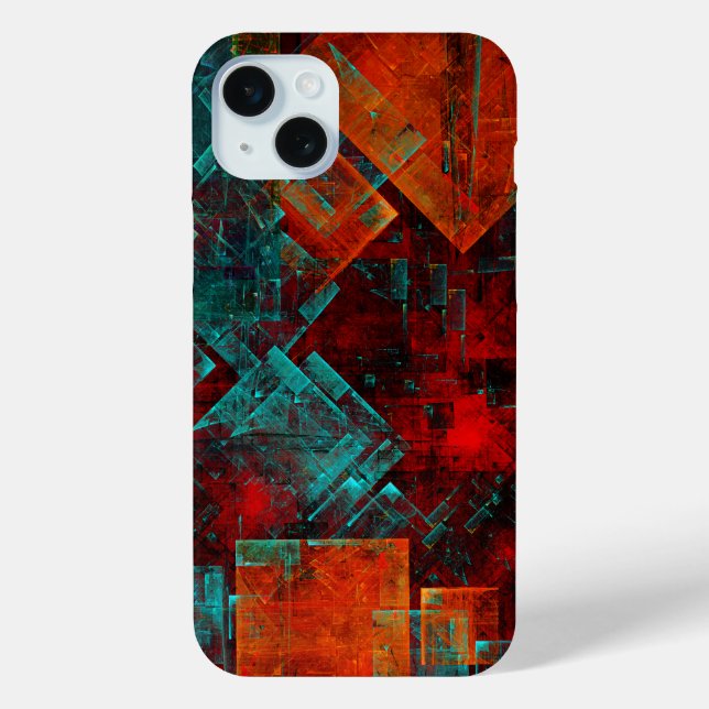 Abstraktes, modernes, Cooles künstlerisches Muster Case-Mate iPhone Hülle (Rückseite)