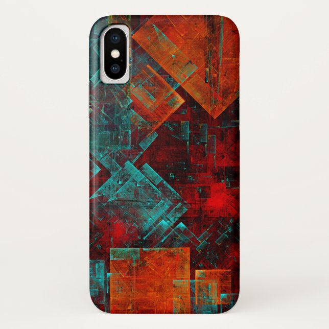 Abstraktes, modernes, Cooles künstlerisches Muster Case-Mate iPhone Hülle (Rückseite)