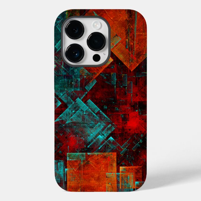 Abstraktes, modernes, Cooles künstlerisches Muster Case-Mate iPhone Hülle (Rückseite)