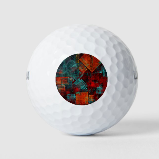 Abstraktes, modernes, Cooles künstlerisches Muster Golfball (Vorderseite)