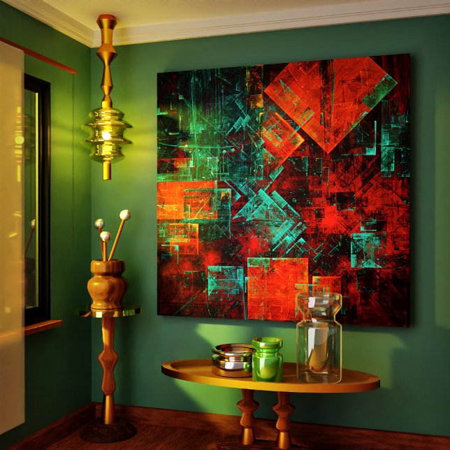 Abstraktes, modernes, Cooles künstlerisches Muster Leinwanddruck (Abstract Modern Colourful Cool Artistic Pattern Canvas Print)