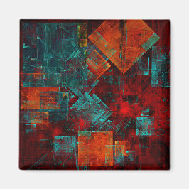 Abstraktes, modernes, Cooles künstlerisches Muster Magnet