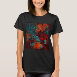 Abstraktes, modernes, Cooles künstlerisches Muster T-Shirt