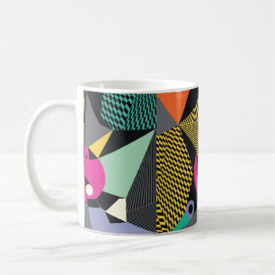 Abstraktes, modernes Dreiecke-Hintergrundbild Kaffeetasse