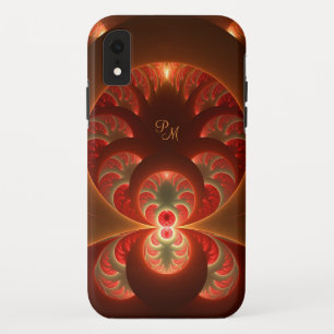 Abstraktes modernes Fraktal Art Monogram Case-Mate iPhone Hülle