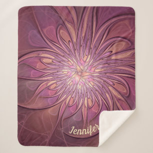 Abstraktes modernes Fraktal Berry Colors Name Sherpadecke