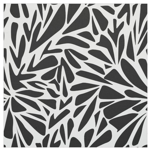 Abstraktes modernes, glänzendes monochromes Blumen Stoff (Muster)
