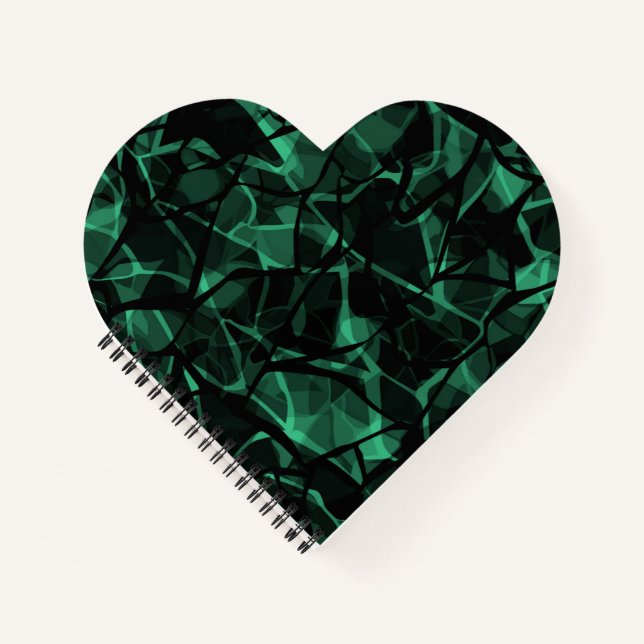 Abstraktes modernes Glasmosaikfliesen-Muster hell  Notizbuch (Vorderseite)