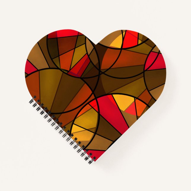 Abstraktes, modernes Glasmosaikfliesen Notizbuch (Vorderseite)