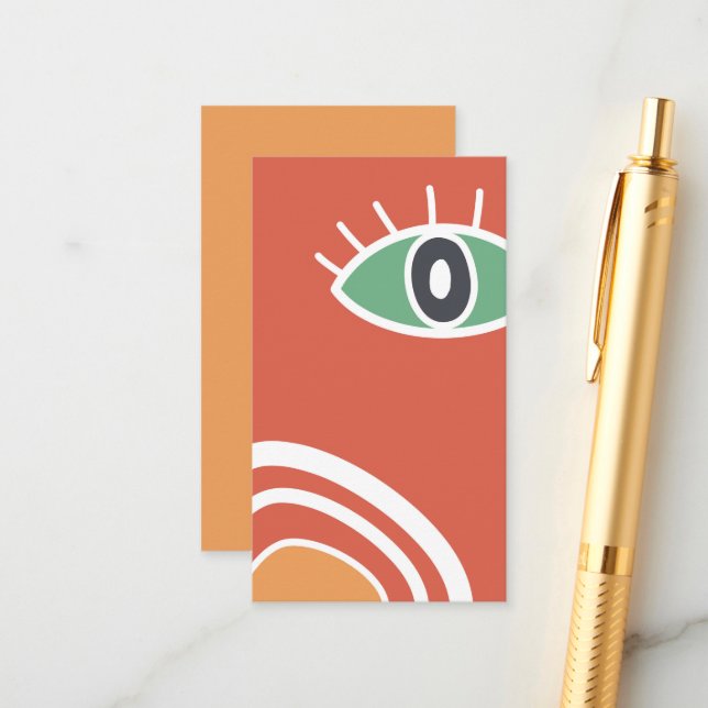 Abstraktes modernes Kunstbild Begleitkarte (Vorderseite/Rückseite Beispiel)