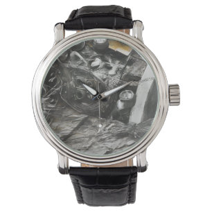 Abstraktes modernes Kunstmuster Armbanduhr