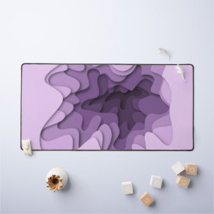 Abstraktes, modernes Lavendel Waves Gaming Office Schreibtischunterlage
