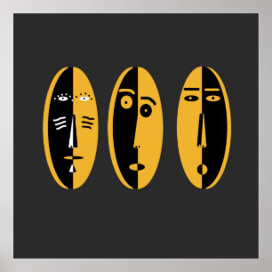 abstraktes modernes Massemuster Poster