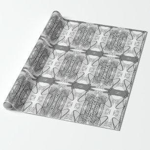 Abstraktes, modernes Monoton Black und White Boho Geschenkpapier